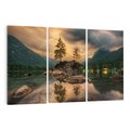 Obraz na płótnie 120x80 - Jezioro Górskie - Spotkanie z Naturą - jezioro, góry