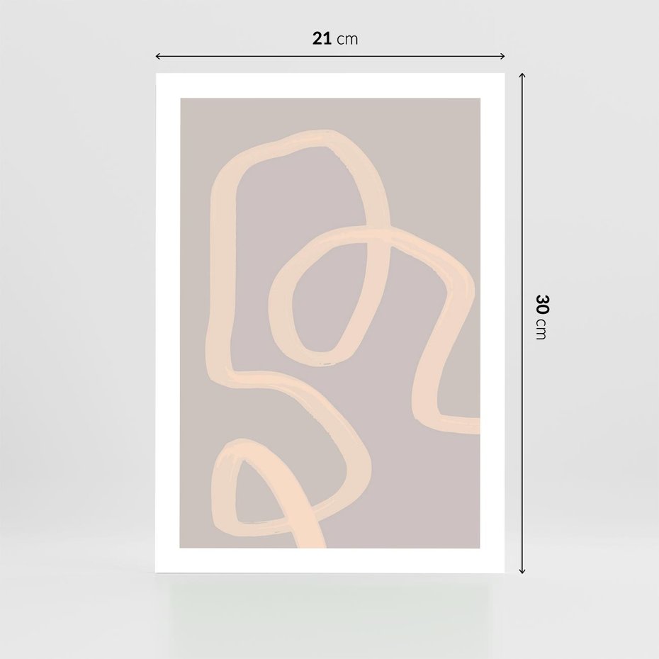 Plakat bez ramy 21x30 - Nowoczesne Odbicia - minimalistyczny obraz, nowoczesny