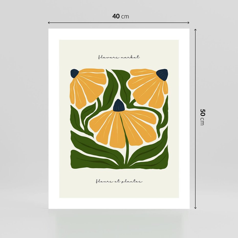 Plakat bez ramy 40x50 - Kreatywne Wibracje - sztuka nowoczesna, kolorowe kwiaty