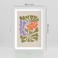 Plakat w ramie 50x70 - Bezgraniczne Impresje - kwiaty, abstrakcja - rama biała