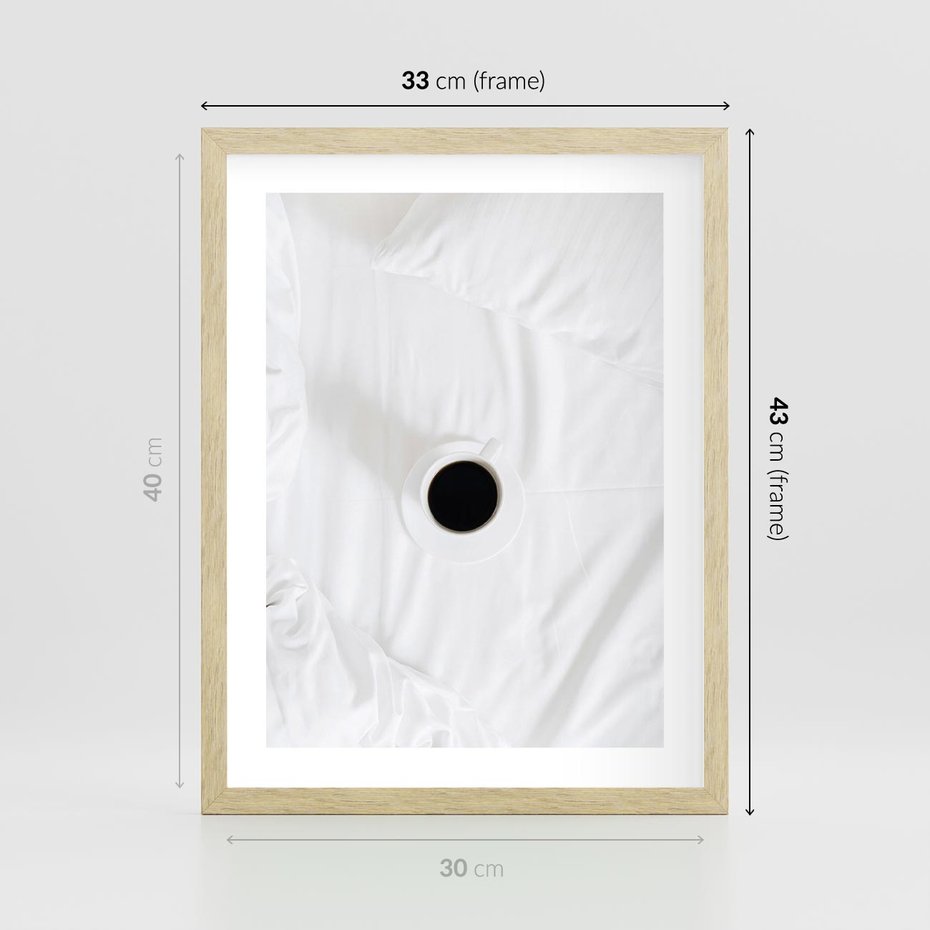 Plakat w ramie 30x40 - Prostota Rytuału - fotografia, minimalizm - rama drewno