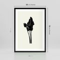 Plakat w ramie 50x70 - Elegancja Palm - nowoczesna sztuka, minimalistyczny styl - rama czarna