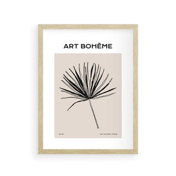 Plakat w ramie 30x40 - Rozkwitające Boho Kształty - boho sztuka, plakat - rama drewno