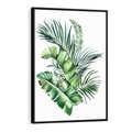 Obraz w ramie 50x70 - Piękno Złotej Rośliny - złote, liście - rama czarna