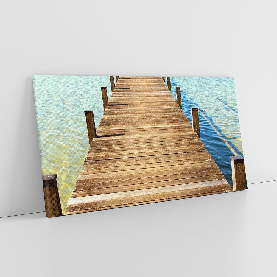 Obraz na płótnie 120x60 - Pomost nad morską przestrzenią - pomost, morze