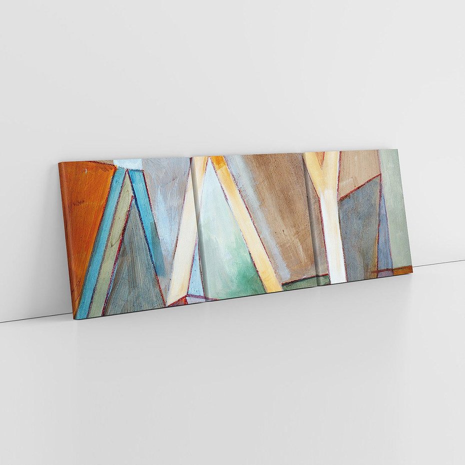 Obraz na płótnie 90x30 - Geometria abstrakcji - abstrakcja, geometria