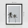 Plakat w ramie 40x50 - Tropikalny Raj: Palmy i Niebo - palmy, niebo - rama czarna