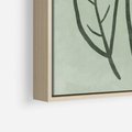 Obraz w ramie 50x70 - Energetyczne Ekspresje Natury - zielony plakat, roślinne motywy - rama drewno