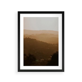 Plakat w ramie 50x70 - Odejście Słońca - pejzaż, zachód - rama czarna