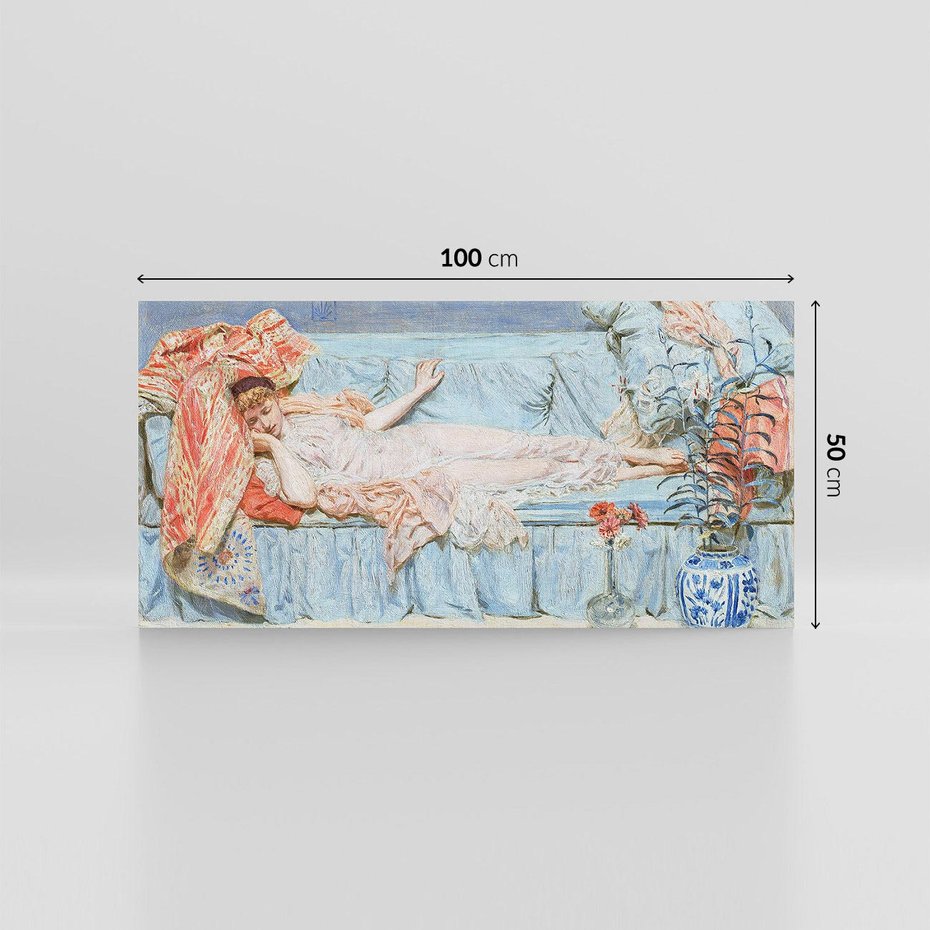 Obraz na płótnie 100x50 - "Lilie" (1866) Albert Joseph Moore - reprodukcja, obraz na płótnie