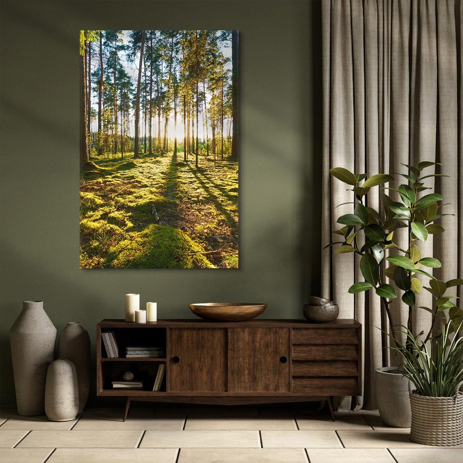 Obraz na płótnie 50x70 - Obfitość natury - las, drzewa