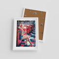 Plakat w ramie 30x40 - Stylowa Elegancja - retro, pinup - rama biała