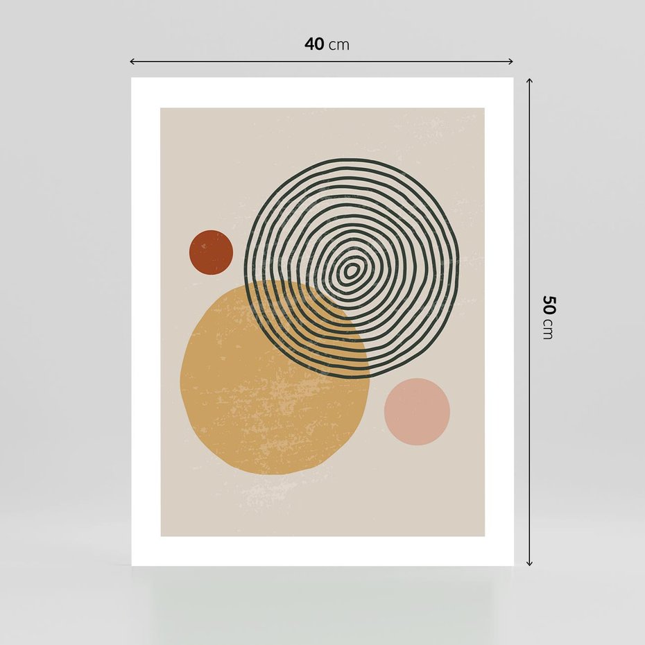 Plakat bez ramy 40x50 - Boho Światło - abstrakcyjna sztuka, boho kształty