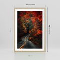 Plakat w ramie 50x70 - Jesienne Podróżowanie - fotografia, jesień - rama drewno