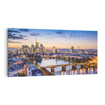 Obraz na płótnie 140x70 - Frankfurt - spotkanie tradycji i nowoczesności - Frankfurt, Niemcy