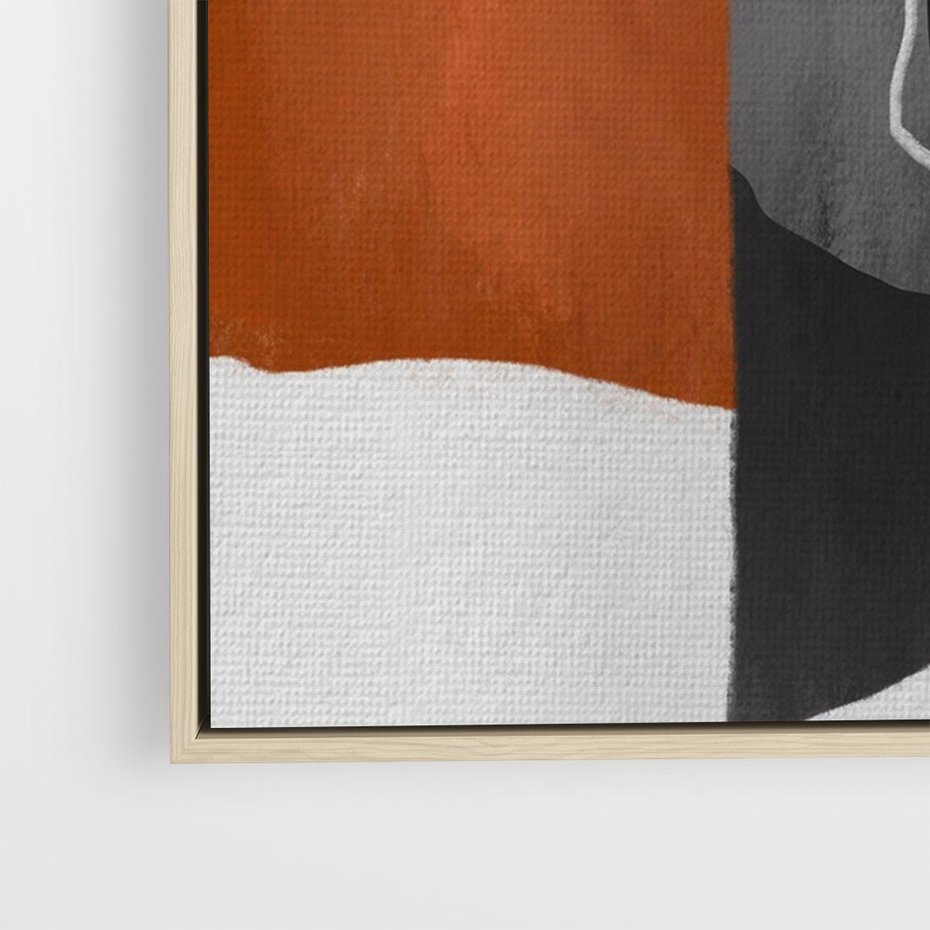 Obraz w ramie 100x70 - Nowoczesna geometria - nowoczesny, geometryczny - rama drewno