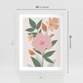 Plakat w ramie 40x50 - Kwiatowe Nastroje - kwiat, sztuka nowoczesna - rama biała