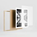 Plakat w ramie 40x50 - Architektoniczna Symetria - architektura, wysoki wieżowiec - rama drewno