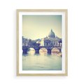 Plakat w ramie 50x70 - Urok włoskiego miasta - Włochy, miasto - rama drewno