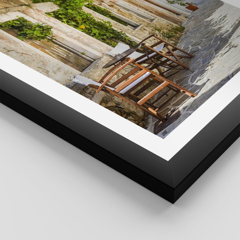 Plakat w ramie 50x70 - Zaklęta Przestrzeń - uliczka, perspektywa - rama czarna