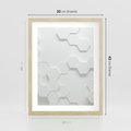 Plakat w ramie 30x40 - Przestrzenne Zabawy - geometryczne, 3D - rama drewno
