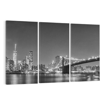 Obraz na płótnie 120x80 - Most w nocnym blasku - Nowy Jork, most