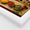 Plakat w ramie 30x40 - Smakowy Zmysł - przyprawy, kuchnia - rama biała