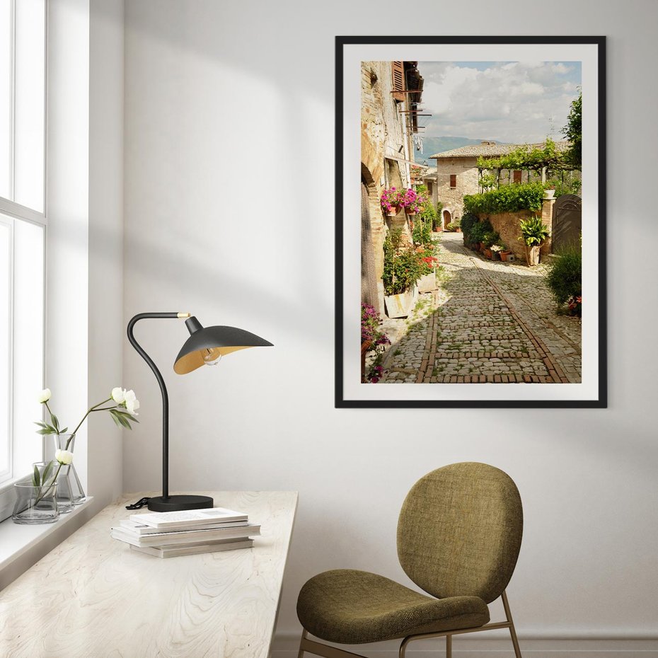 Plakat bez ramy 21x30 - Włoskie Uliczki - włoska, uliczka