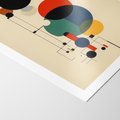 Plakat bez ramy 21x30 - Migocące Impresje Odniesień - abstrakcyjna geometryczna kompozycja, koła linie