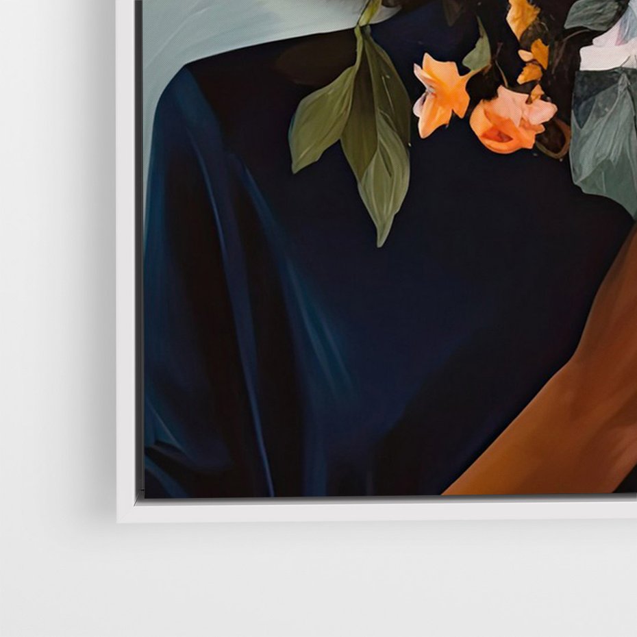 Obraz w ramie 70x100 - Ukryte Emocje - obraz, akwarela - rama biała