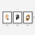 Zestaw obrazy w ramie 30x40 galeria - Japońska, abstrakcja, minimalizm - rama czarna