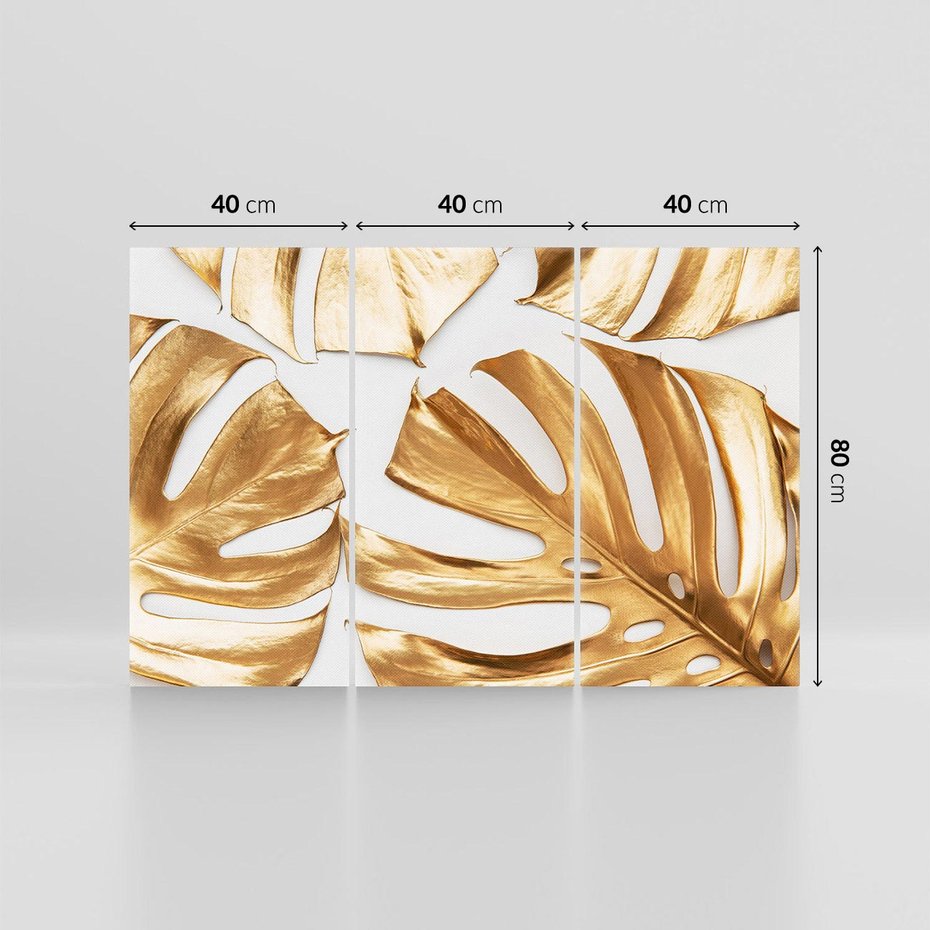 Obraz na płótnie 120x80 - Siła Natury - złote, liście