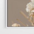 Obraz w ramie 50x50 - Przezroczyste piękno - gipsówka, suche - rama biała