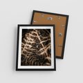 Plakat w ramie 40x50 - Liście i Paprocie - suche liście, paprocie - rama czarna