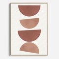 Obraz w ramie 80x120 - Abstrakcyjne Widzenia - abstrakcyjne geometryczne kształty, odcienie brązu i beżu - rama drewno