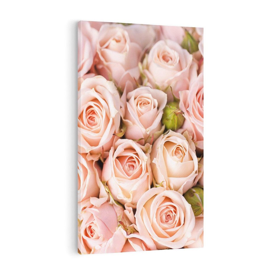 Obraz na płótnie 50x70 - Delikatność róż - piękno natury - róże, kwiaty