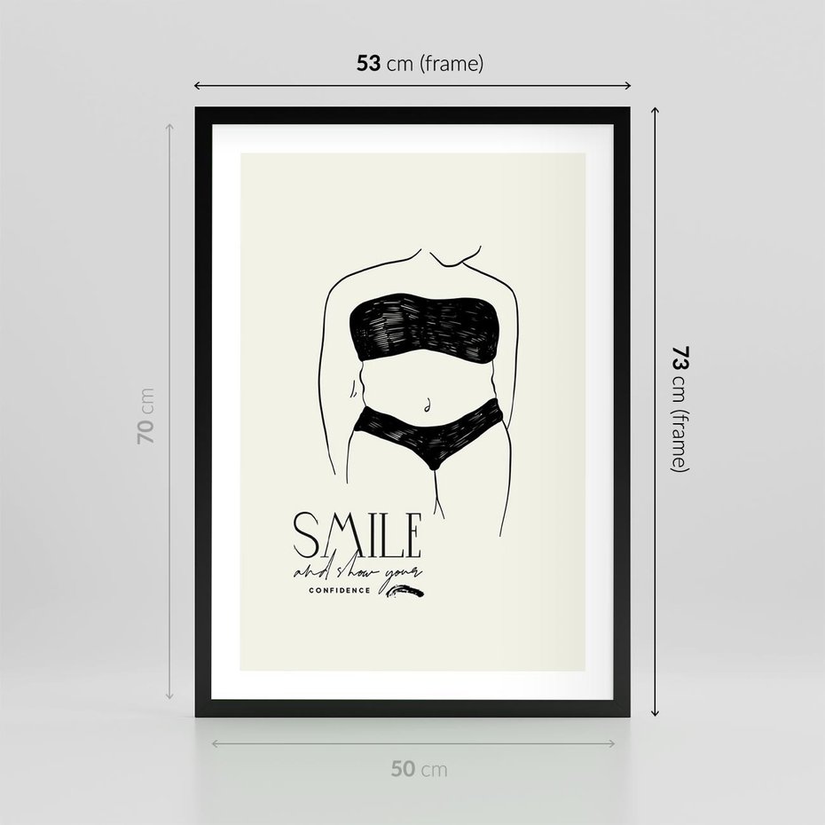 Plakat w ramie 50x70 - Opowieść Splątanych Energii - siła kobiecości, rysunek - rama czarna