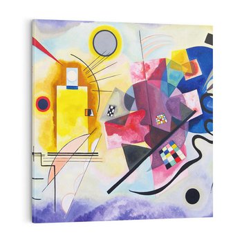 Obraz na płótnie 40x40 - "Żółty-Czerwony-Niebieski" Wassily Kandinsky - Reprodukcja - reprodukcja, obraz na płótnie