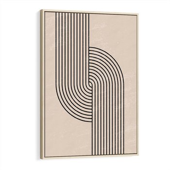 Obraz w ramie 50x70 - Puls Abstrakcji - abstrakcyjne linie, geometria - rama drewno