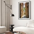 Plakat bez ramy 21x30 - Włoska uliczka w perspektywie - Włochy, uliczka