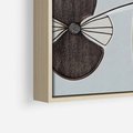 Obraz w ramie 50x70 - Plamy w Niebieskim - sztuka abstrakcyjna, linie - rama drewno