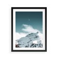 Plakat w ramie 40x50 - Nocna Magia w Górach - fotografia, śnieg - rama czarna