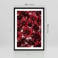 Plakat w ramie 50x70 - Energia Kwiatów - czerwone kwiaty, kompozycja - rama czarna