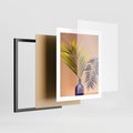 Plakat w ramie 40x50 - Delikatne Piękno - palma, pastele - rama czarna