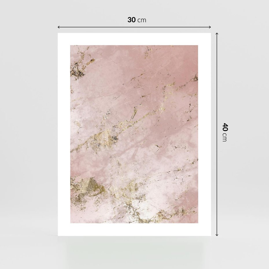 Plakat bez ramy 30x40 - Piękno w Szczegółach - marmur, złoto