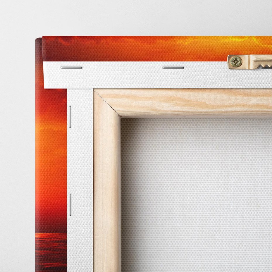 Obraz na płótnie 40x40 - Romantyczny Zachód Słońca nad Morzem - zachód, słońca