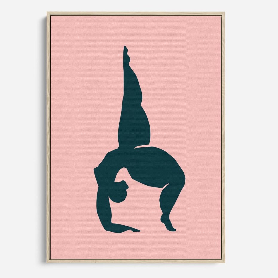 Obraz w ramie 50x70 - Zaklęte Wzory - abstrakcja, kobieca sylwetka - rama drewno