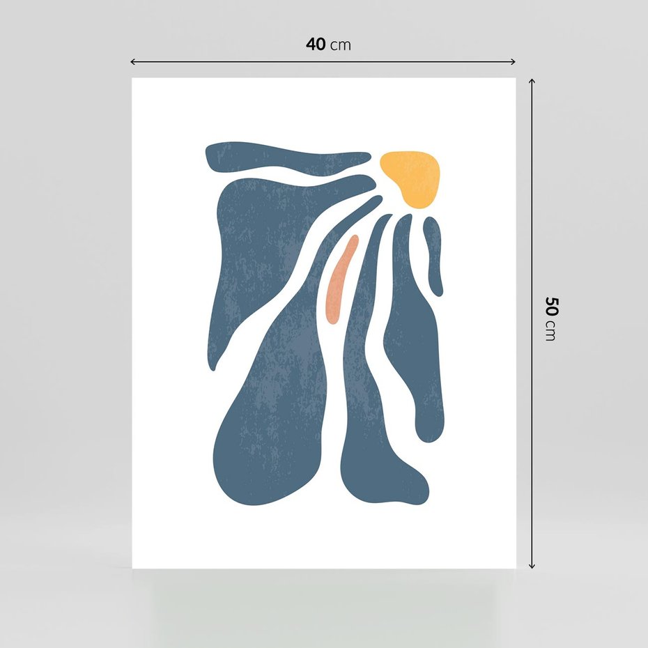 Plakat bez ramy 40x50 - Melodia Kolorowych Płatków - nowoczesna kwiatowa grafika, styl retro