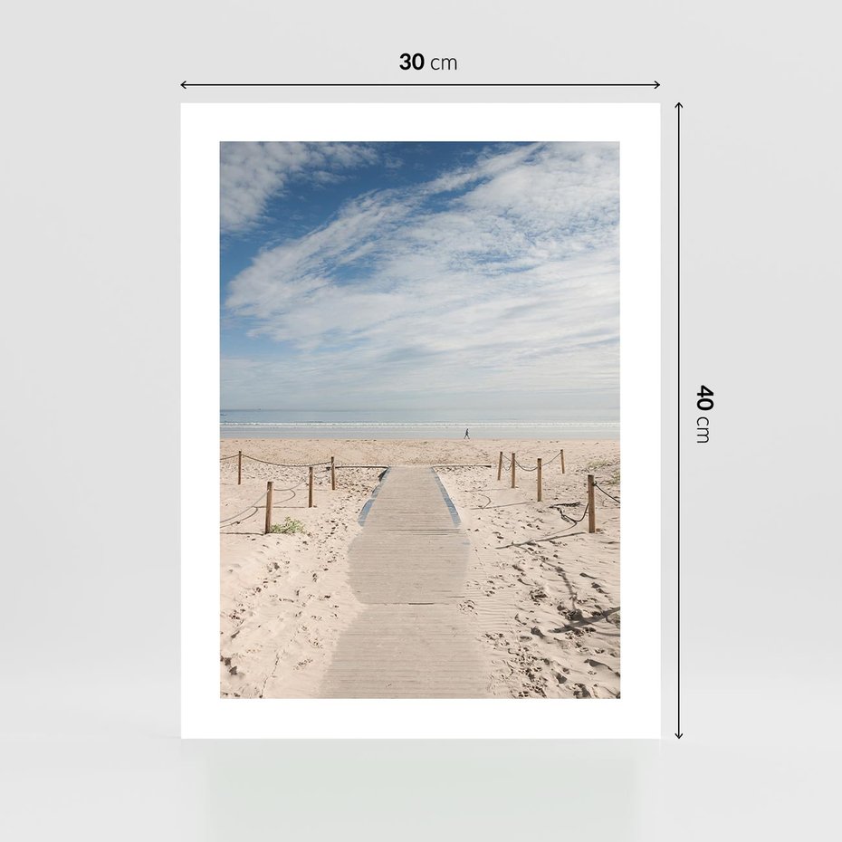 Plakat bez ramy 30x40 - Ścieżka na plaży - plaża, ścieżka