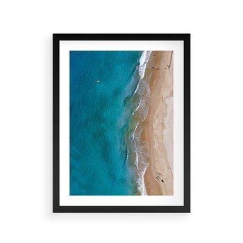 Plakat w ramie 50x70 - Spokój nad morzem - morze, plaża - rama czarna